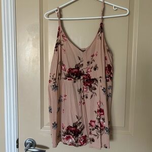 Torrid blush pink floral shirt size 2